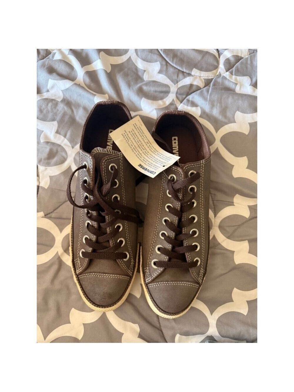 RARE Unisex Converse Brown Low Top Sneakers Size M9.5/W11.5